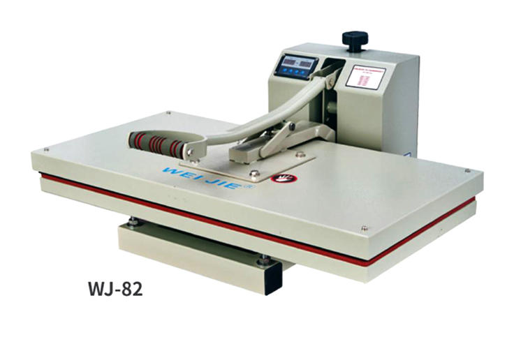 WJ-82 Flat Platen Imprint Manual Heat Press/ Heat Transfer Machine 80*40CM With Big Upper Heating Element